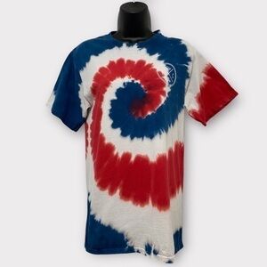 Sandcloud Red White & Blue Tie Dye Short Sleeve T-Shirt Size Small